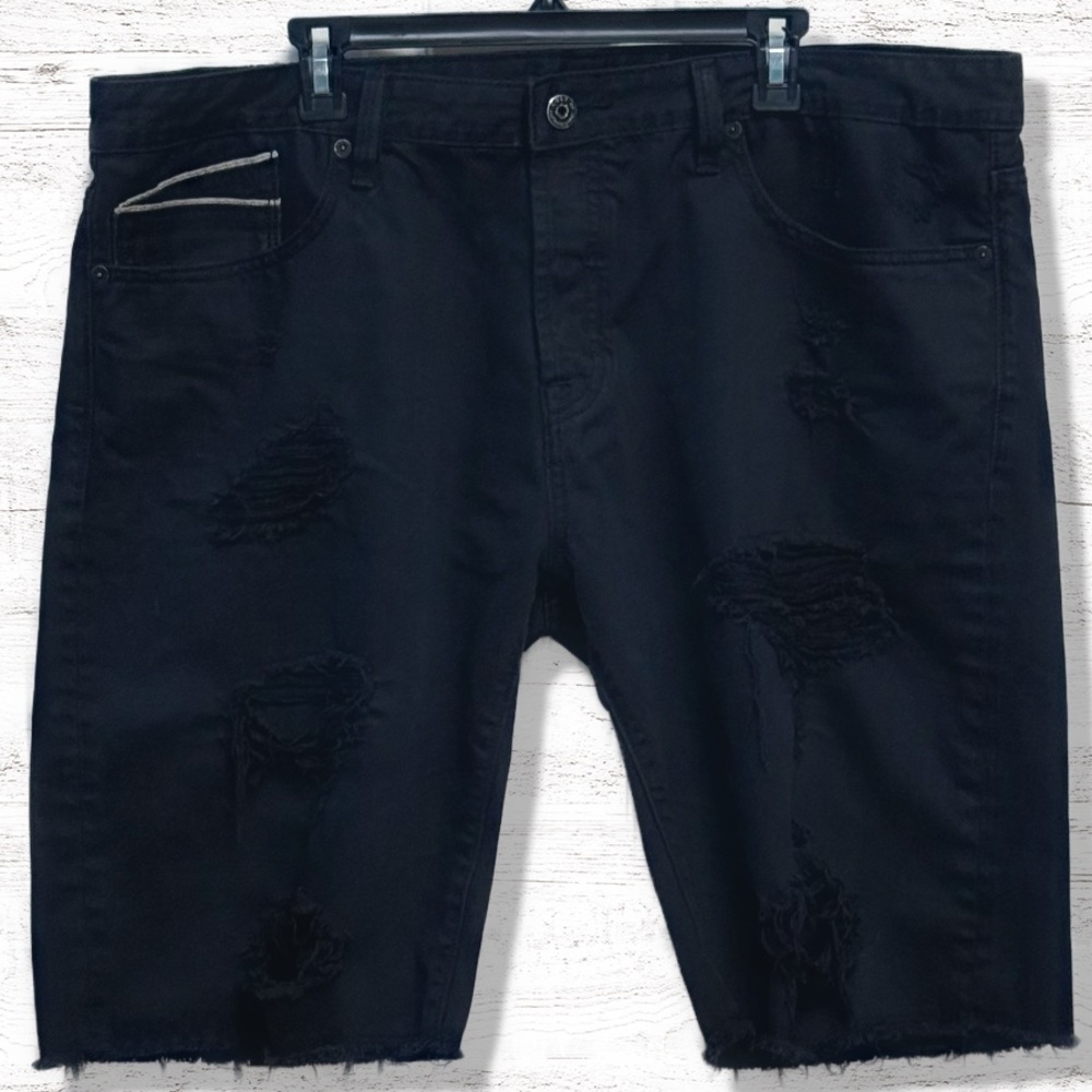 Cult of Individuality Black Cut Off Jean Shorts Men’s Size 42